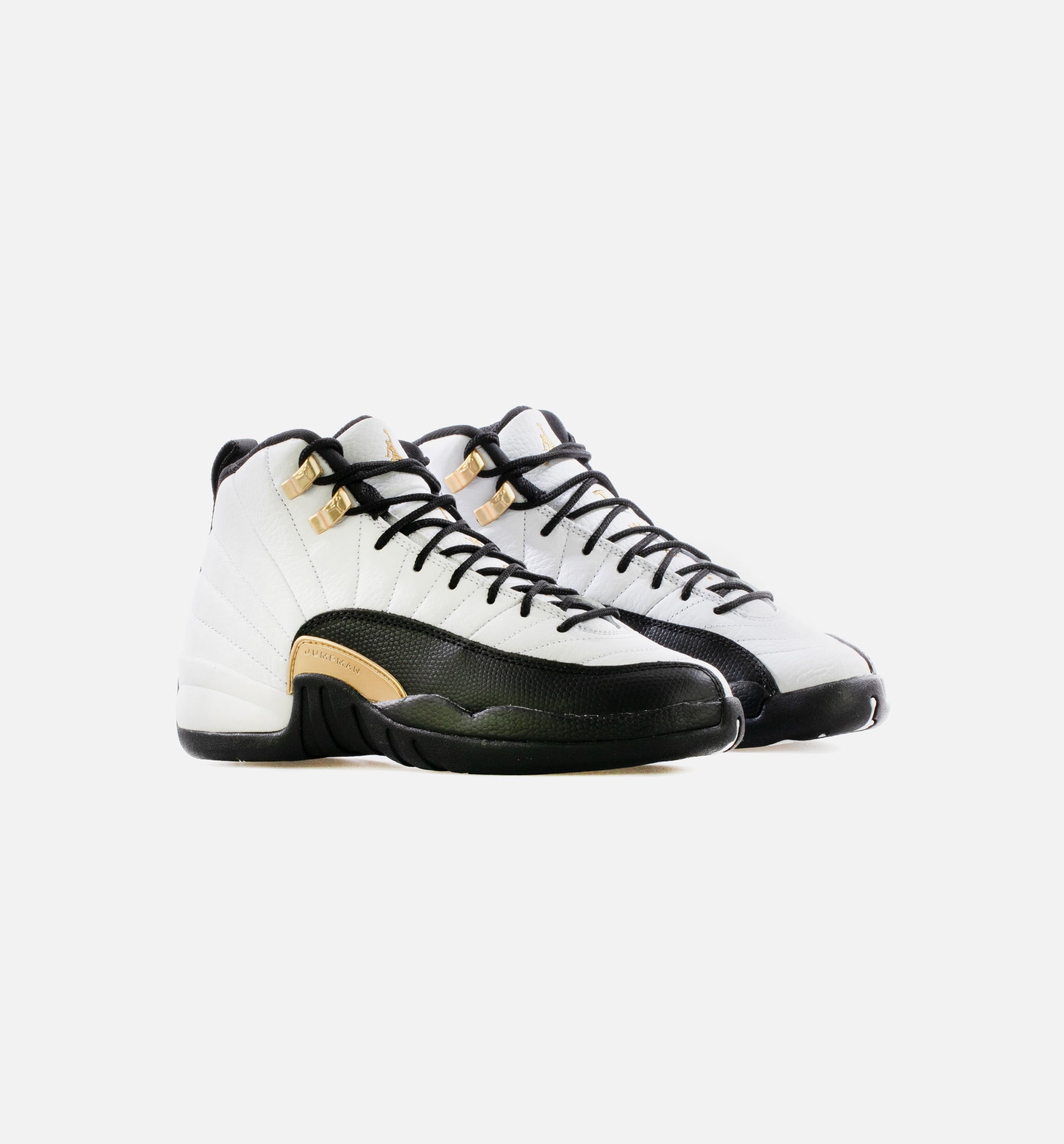 Air Jordan 12 Retro Royalty Grade School Lifestyle Shoe - White/Black/Metallic Gold、mySite、dreamappss