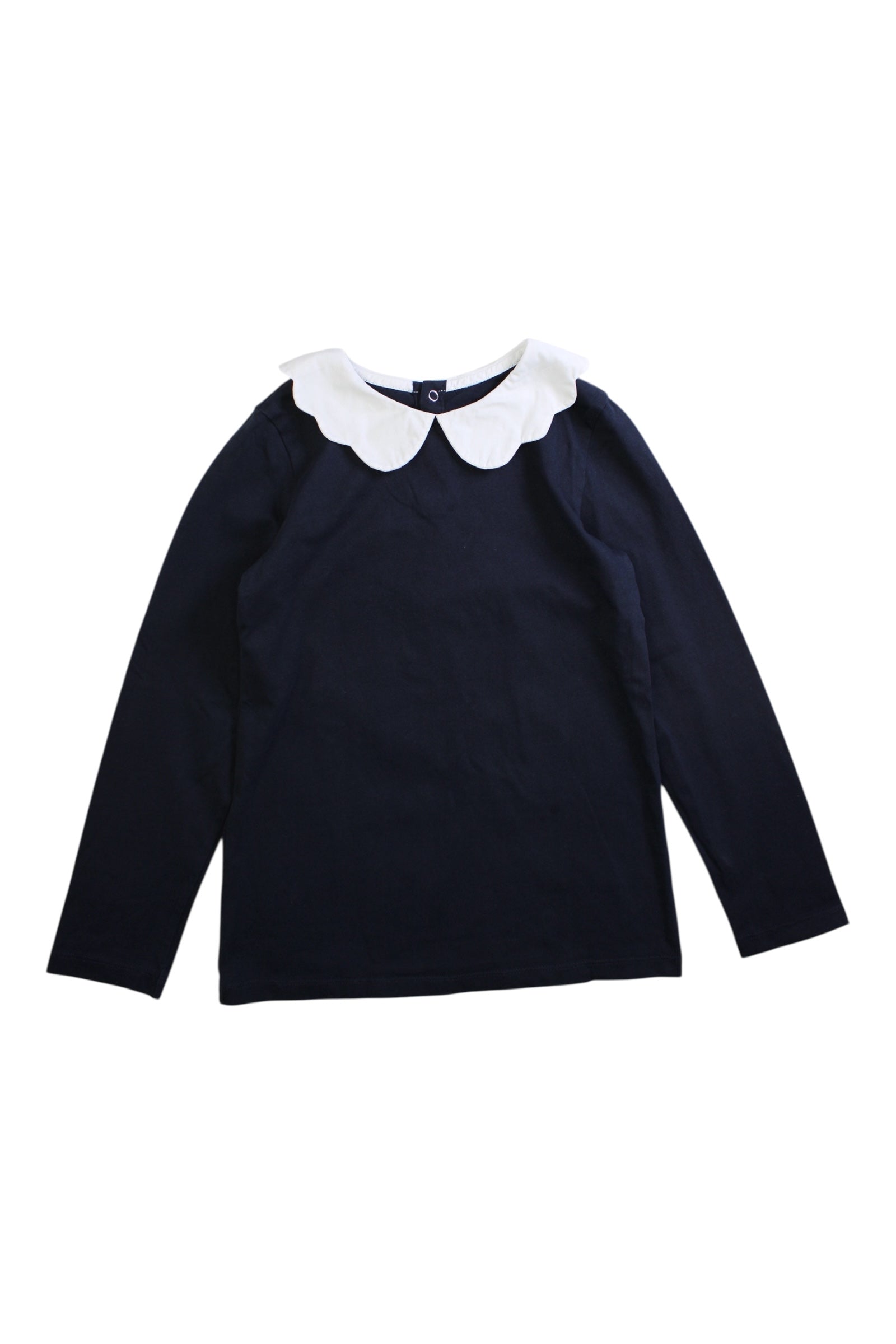 Jacadi Scalloped Collar Long Sleeve Top 8Y、mySite、g9winljtr