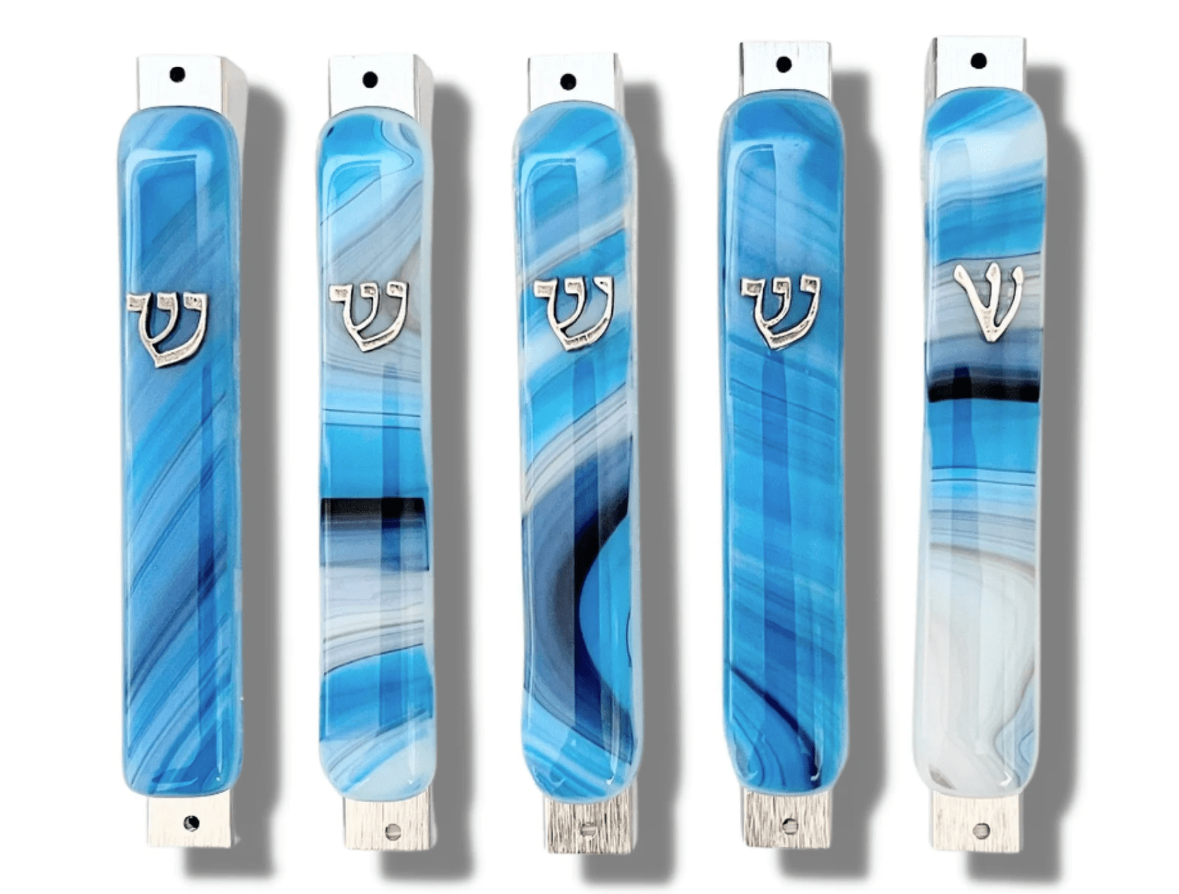 Fused Glass Mezuzah Case - Blue、mySite、topwebapps