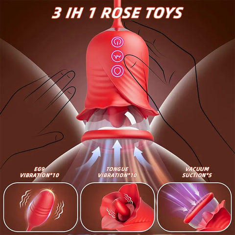 Blossom Kiss 3-in-1 Clitoral Suction & Tongue Vibrator