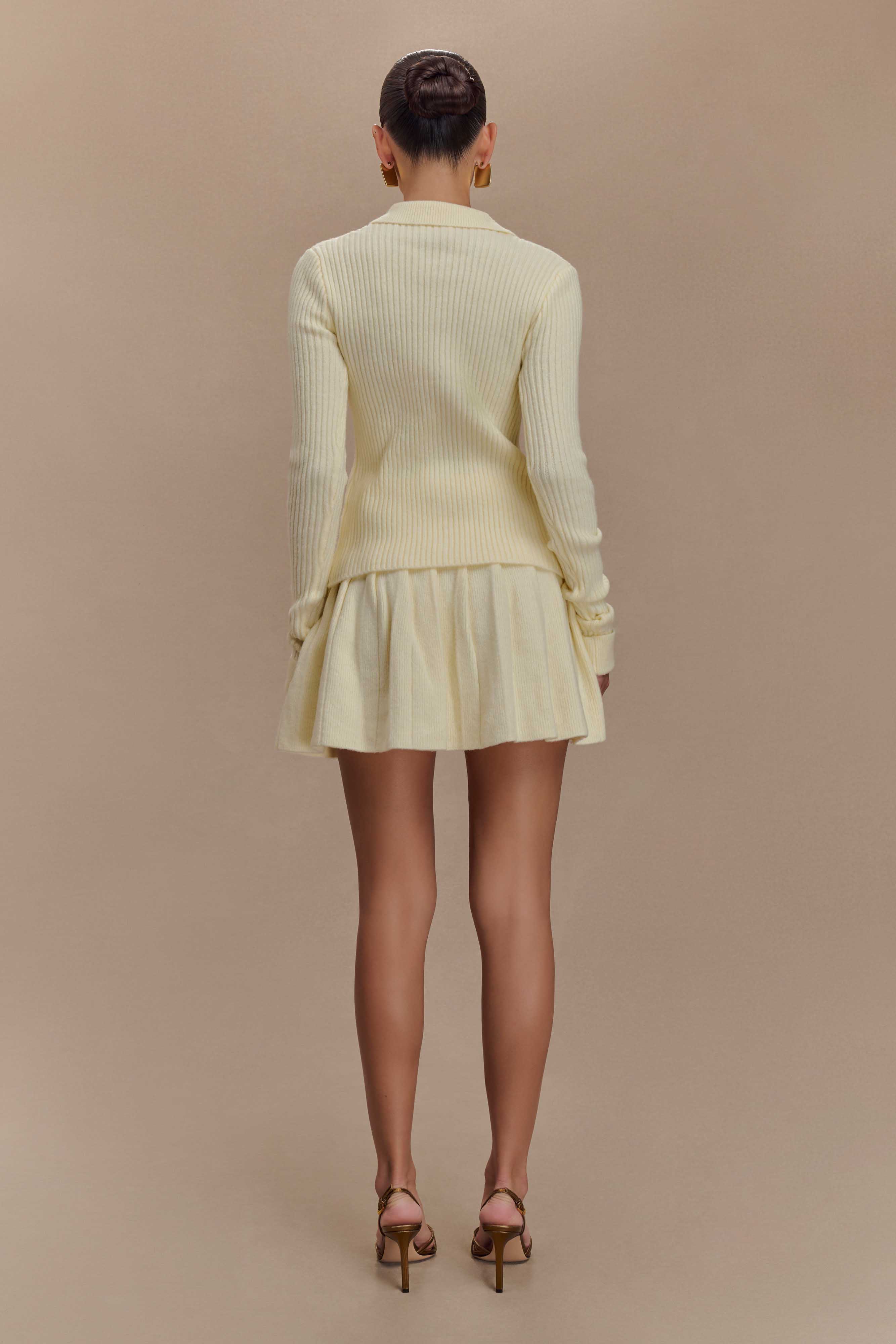 Erin Long Sleeve Button Cardigan - Ivory Marle、mySite、solidvoid