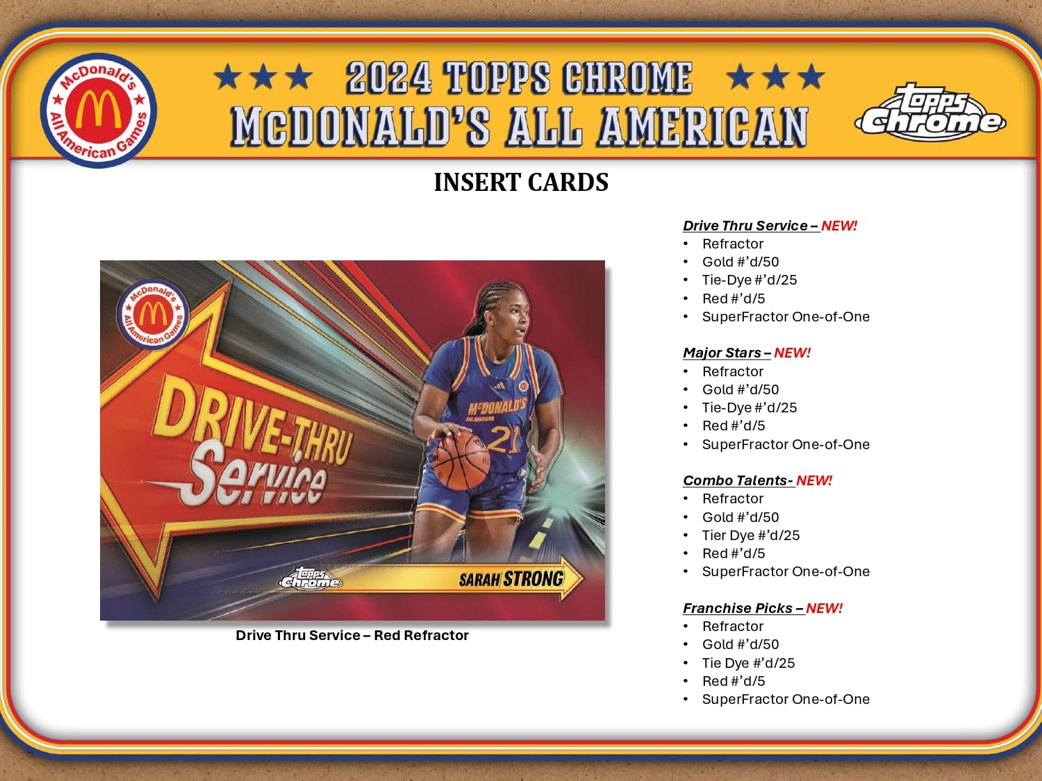 Topps Chrome McDonalds All American Basketball 2024 - Hobby Box、mySite、waistdrama