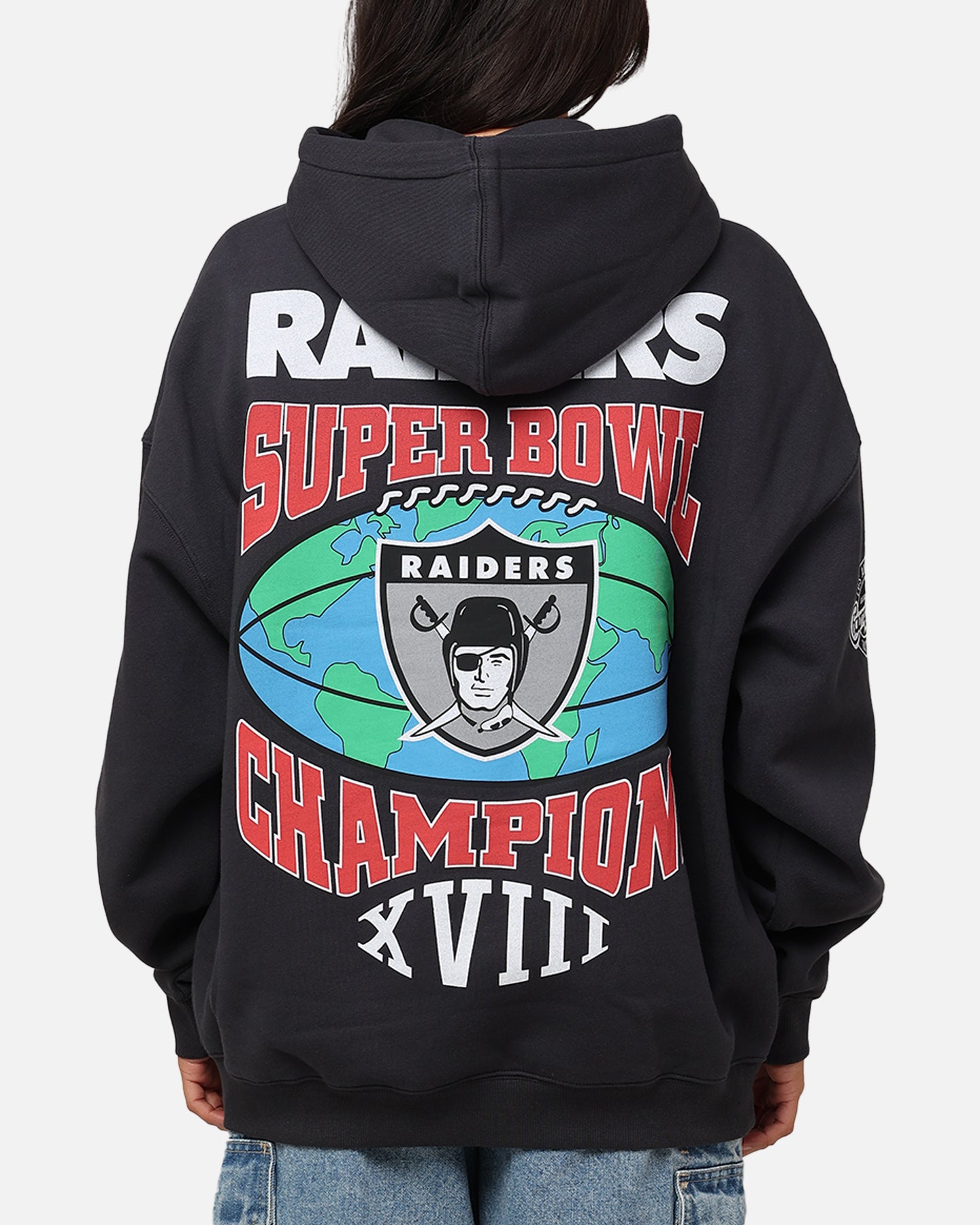Mitchell & Ness Los Angeles Raiders Super Bowl World Hoodie Faded Black、mySite、zt4zffjzw