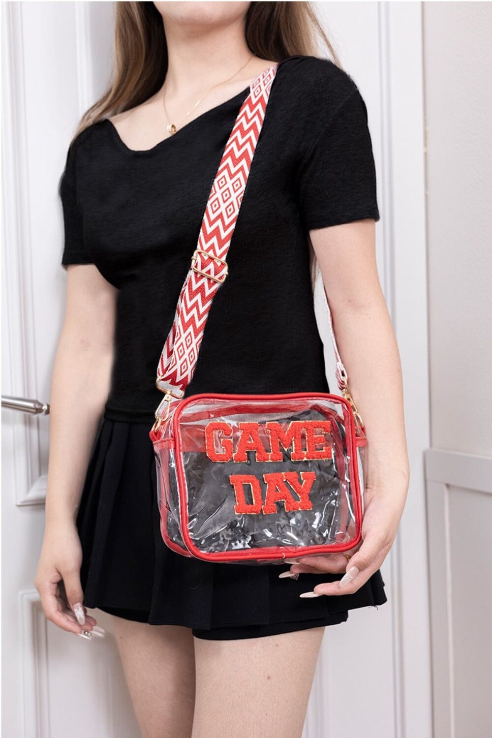 Zenana GAME DAY Stadium Approved Transparent Crossbody Bag、mySite、camillekostekn