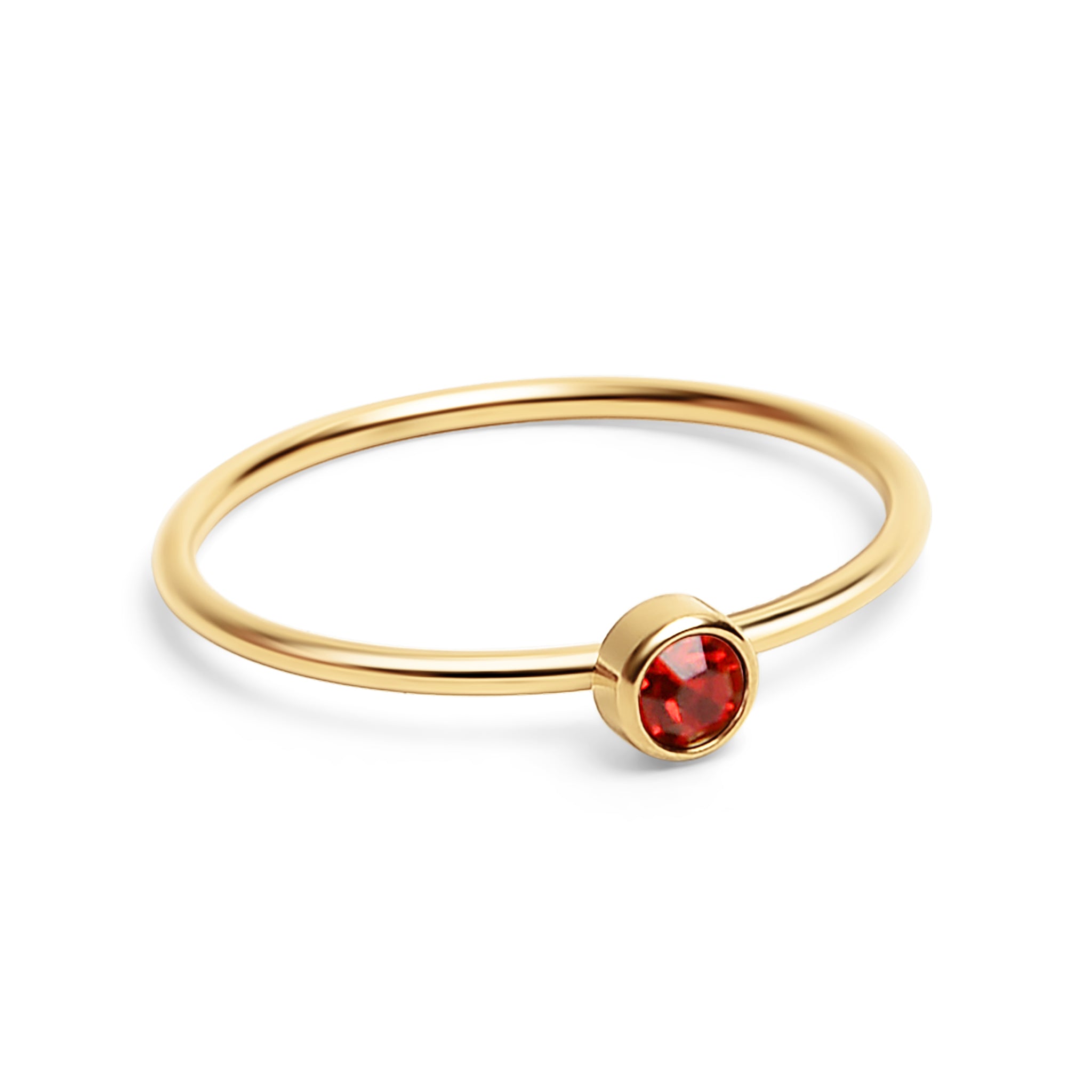 18K Gold PVD Stainless Steel Birthstone Stacking Ring / ZRJ1001、mySite、dreamappss