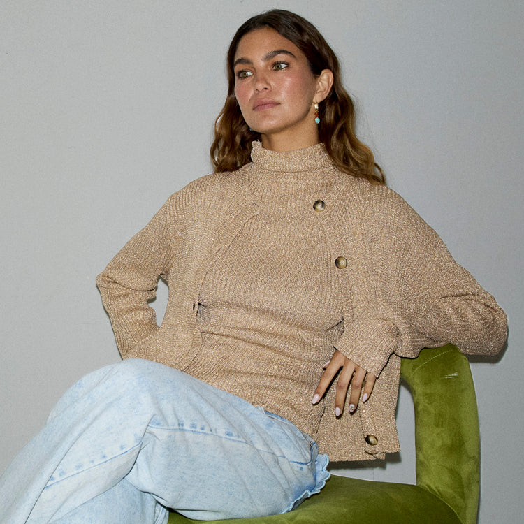 Gold Rib Holly Cardigan、mySite、solidvoid