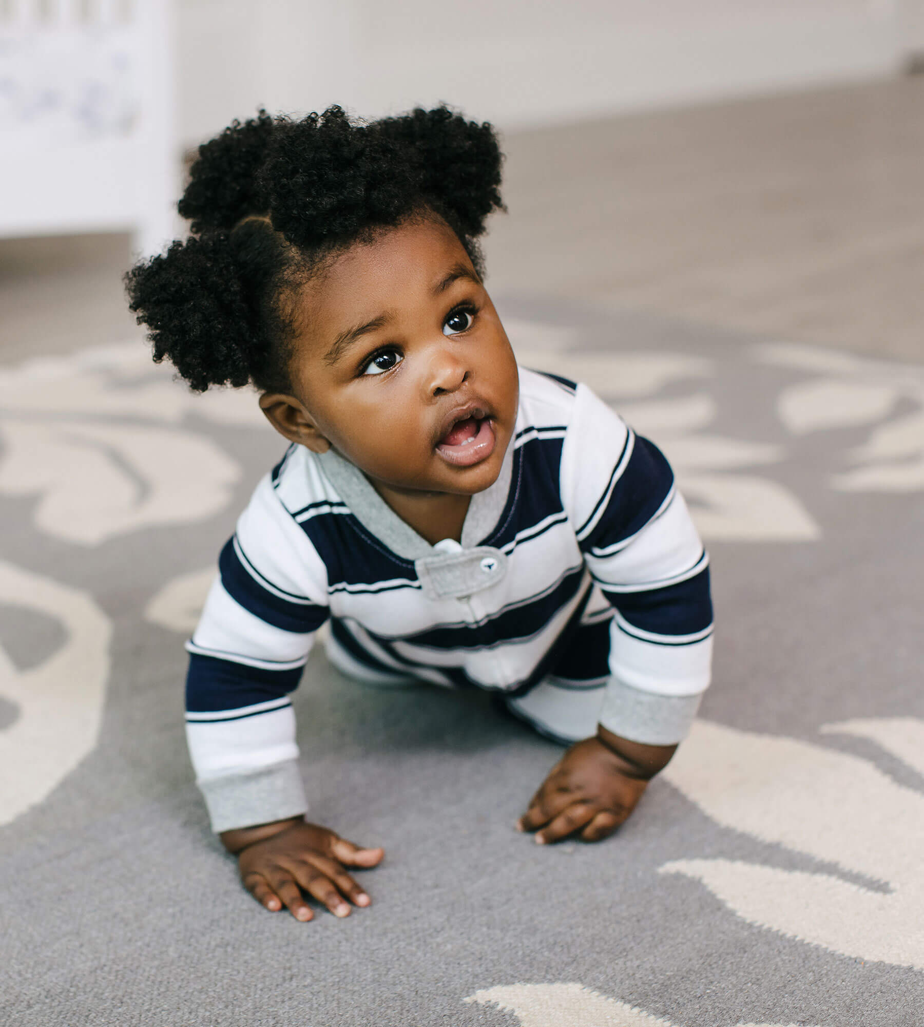 Rugby Stripe Organic Cotton Loose Fit Footed Sleep & Play、mySite、g9winljtr