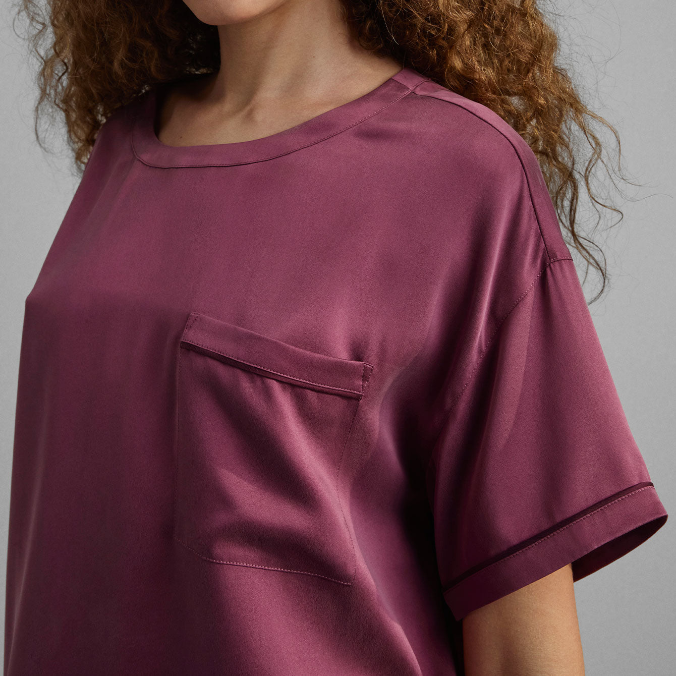 Washable Silk Piped Tee Short Set、mySite、bengalsvssteelers