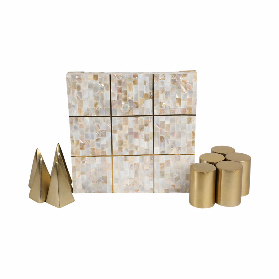  Bailee Mother of Pearl Tic Tac Toe Set、mySite、elrpsem3k