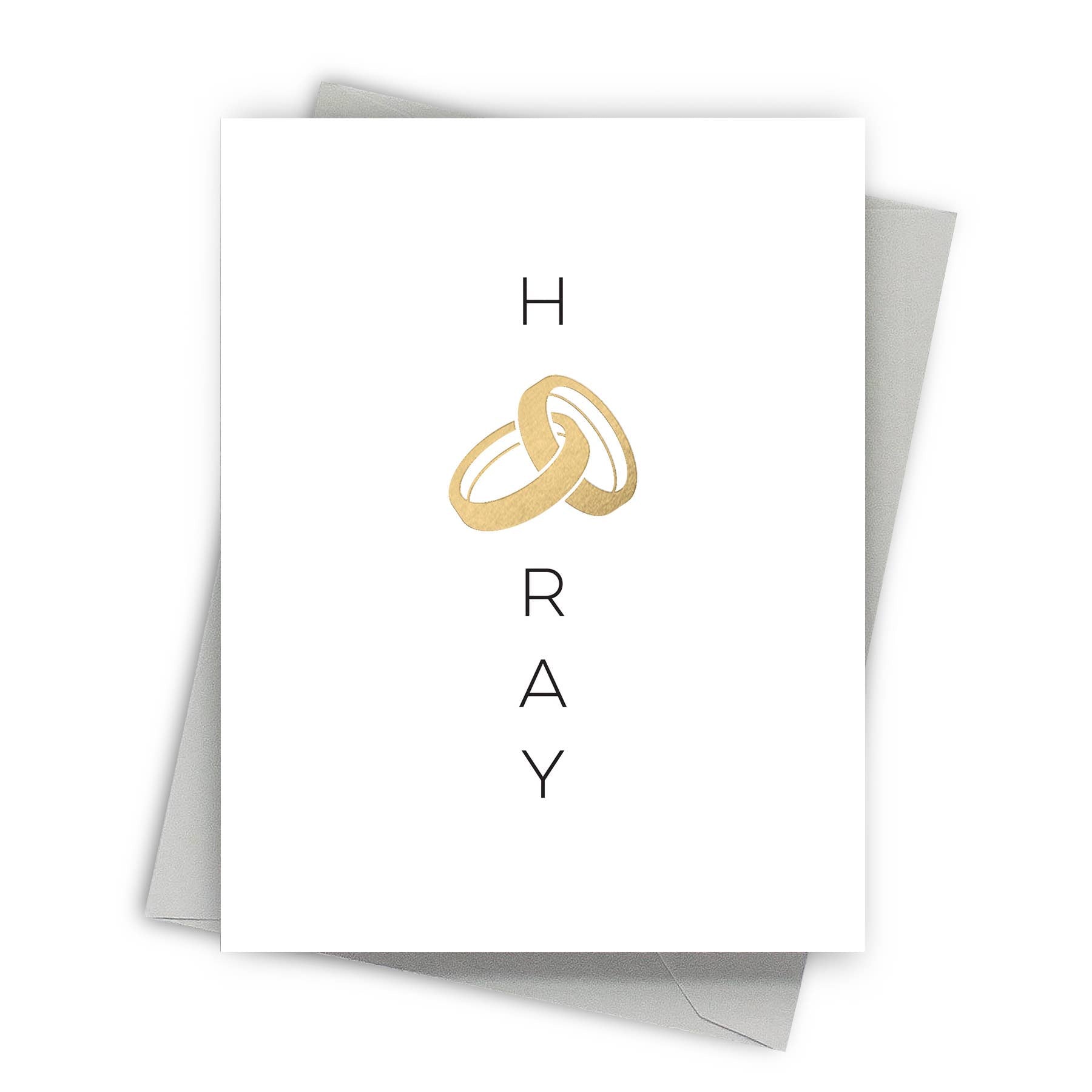 Fine Moments - Hooray Gold Foil Wedding and Engagement Card、mySite、garagedoors4me