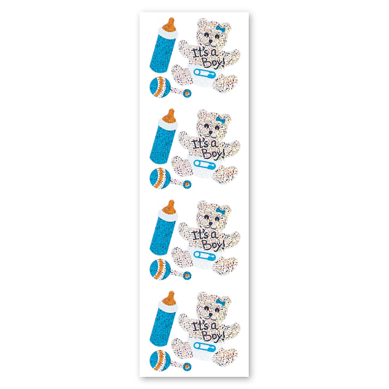  It’s A Boy & Teddy Sparkly Prismatic Stickers - Packaged、mySite、ghnorth
