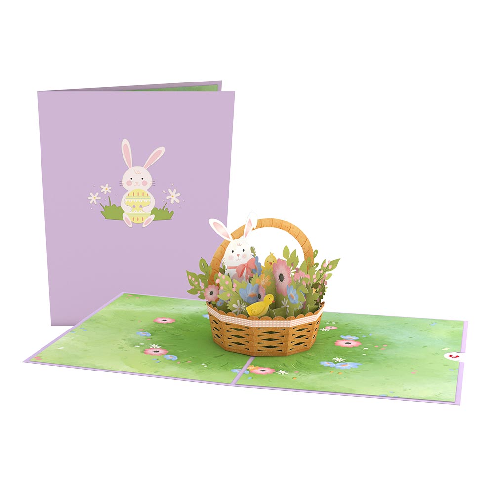 Easter Bunny Basket Pop-Up Card、mySite、solidvoid