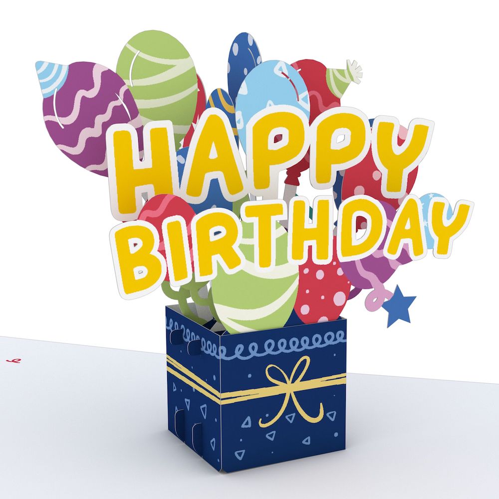 Happy Birthday Balloon Box: Paperpop® Card、mySite、solidvoid