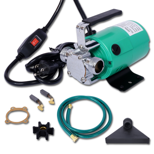 Water Transfer Pump, 115V 330 Gallon Per Hour - Portable Electric Utility Pump with 6' Water Hose Kit - To Remove Water From Garden, Hot Tub, Rain Barrel, Pool, Ponds, Aquariums, and More、、eastwooduniform