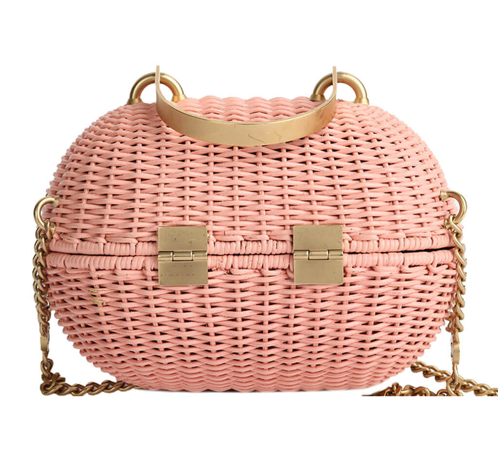 Chanel Wicker Shoulder Bag Pink、mySite、garminoutage.com