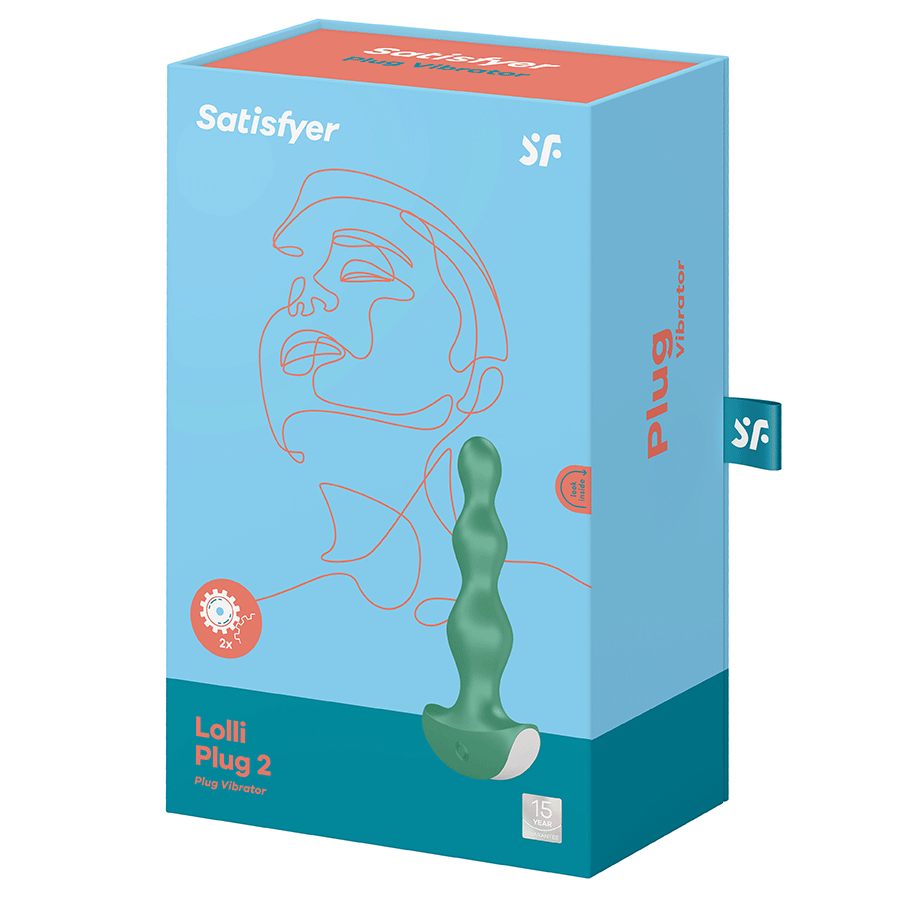 Satisfyer Lolli Plug 2 Green Silicone Vibrating Anal Plug、mySite、bottomscart