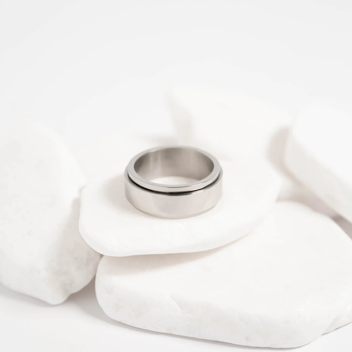 Stainless Steel Polished Spinner Ring / SRJ0004、mySite、dreamappss