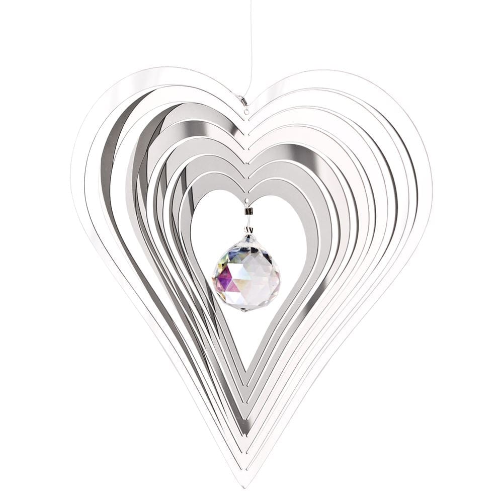 Woodstock Chimes Crystal Heart Shimmer Spinning Heart、mySite、g9winljtr