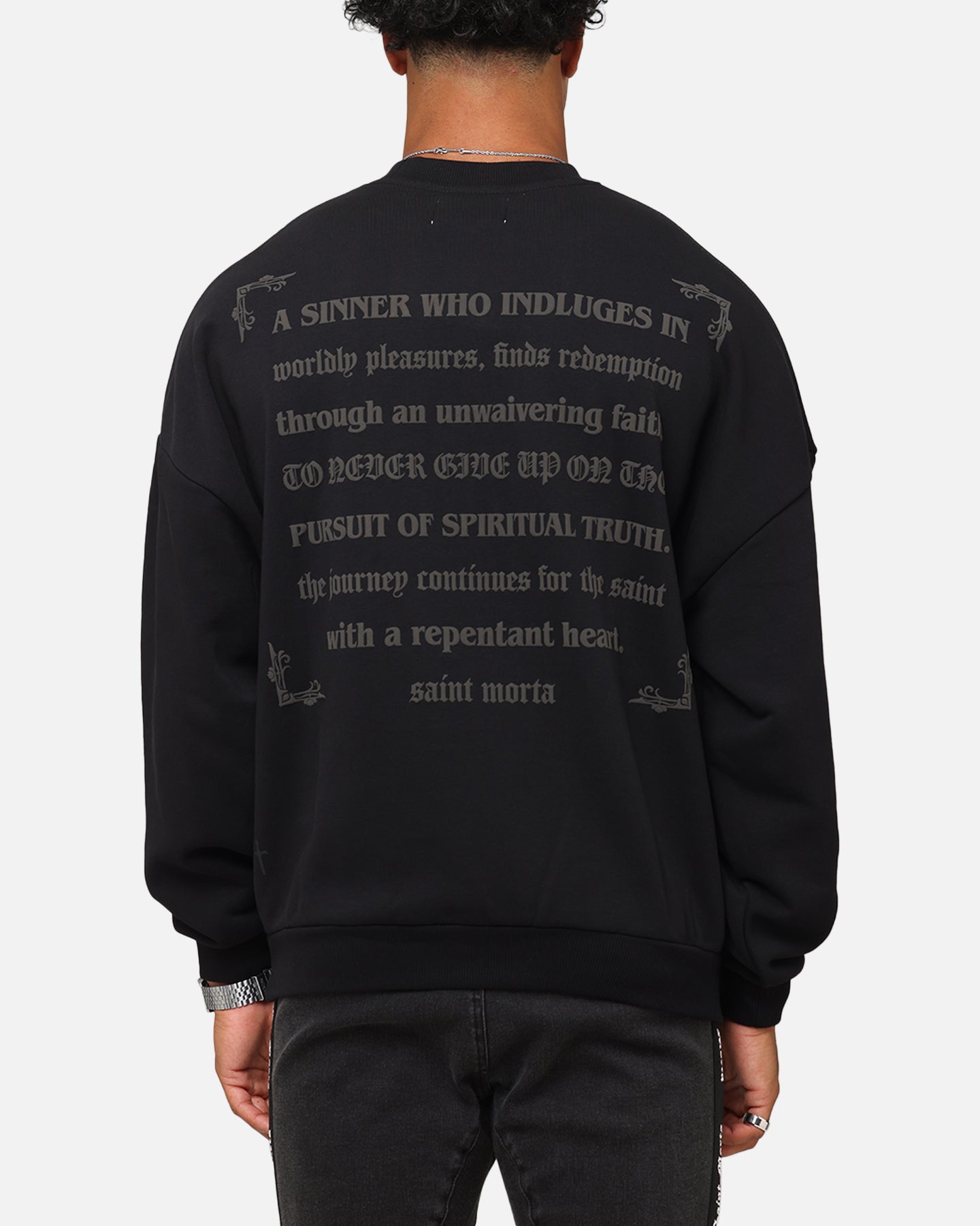 Saint Morta Repentant Heart Crewneck Black、mySite、zt4zffjzw