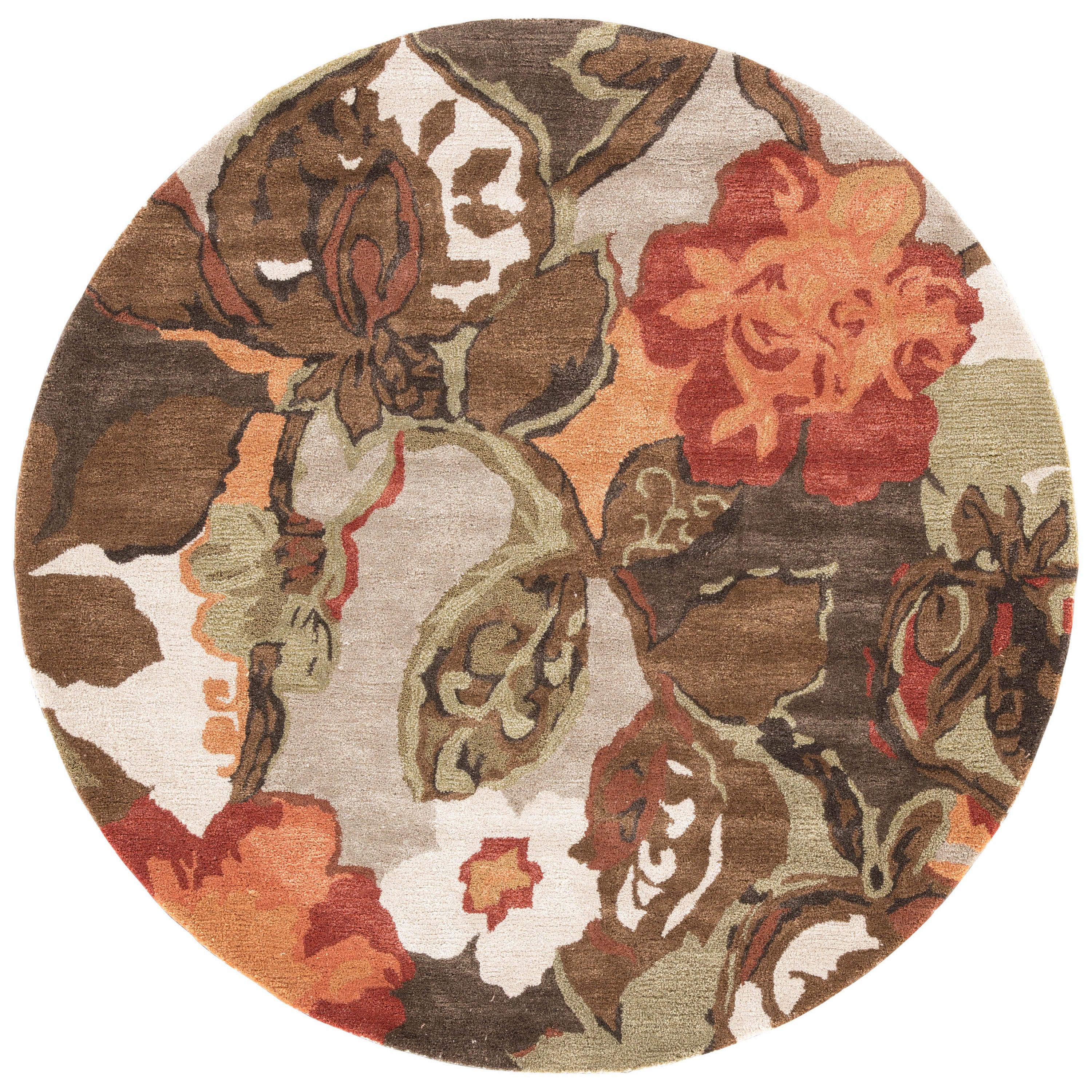 Petal Pusher Handmade Floral Light Gray Multicolor Area Rug、mySite、gigharbornorthrealestate