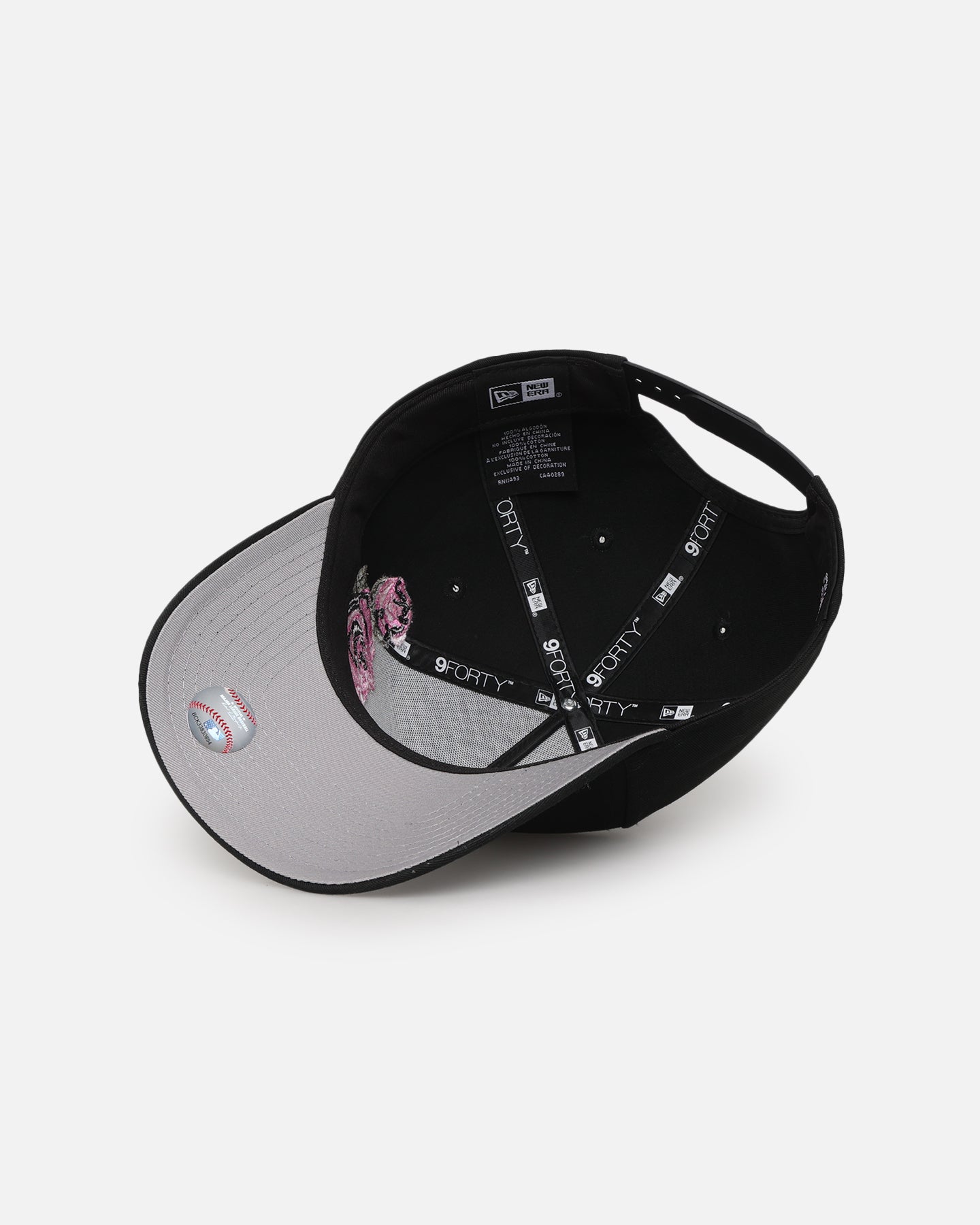 New Era San Diego Padres 'Pink Rose Embroidery' 9FORTY A-Frame Snapback Black/Pink、mySite、zt4zffjzw