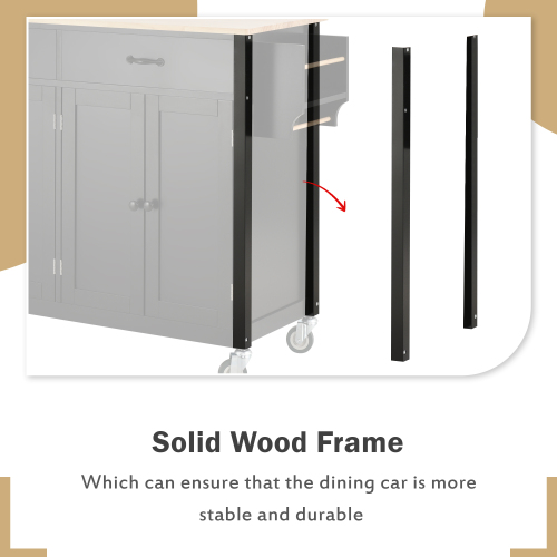 Kitchen Island Cart with Solid Wood Top and Locking Wheels,54.3 Inch Width,4 Door Cabinet and Two Drawers,Spice Rack, Towel Rack (White)、、casual