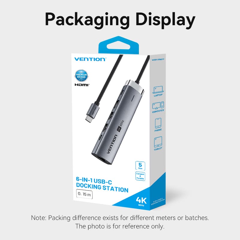 Vention 6-in-1 USB-C Docking Station、mySite、fannypackpong