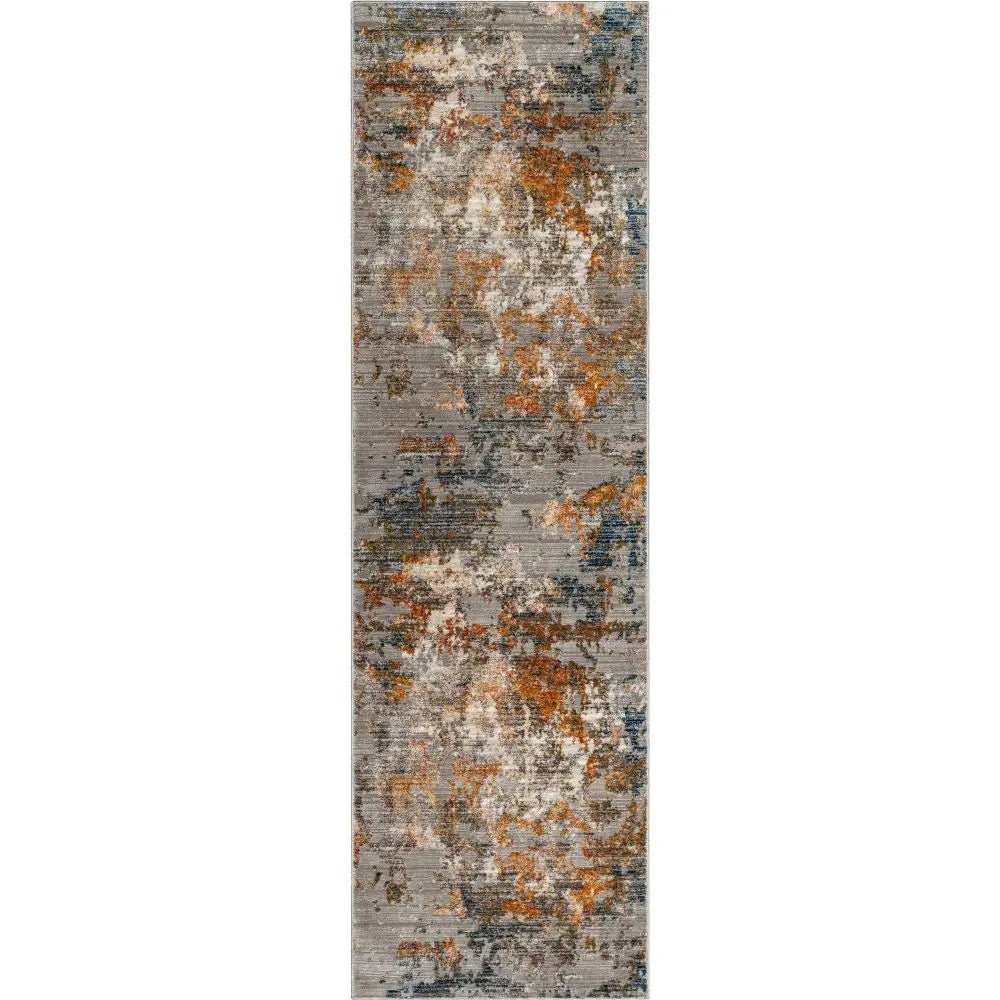 Abstract Modern Distressed Grey Multi High-Low Rug、mySite、gigharbornorthrealestate