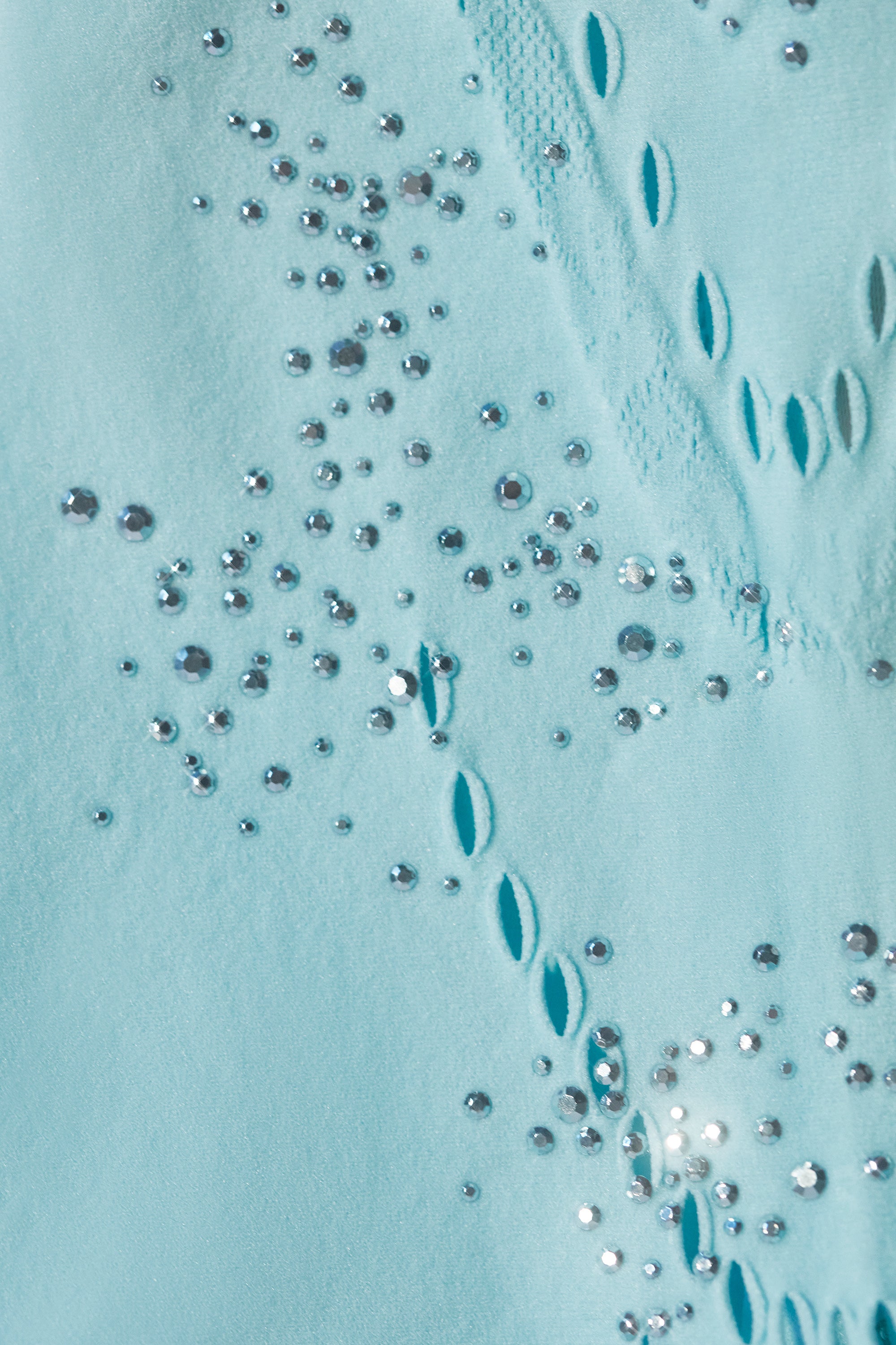 Embellished Cross-Strap Bikini Top in Ice Blue、mySite、solidvoid