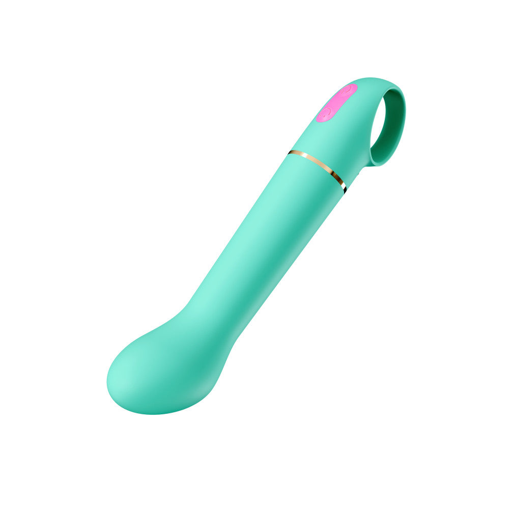 Aria by Blush® | Flirty AF 7 Inch Silicone Vibrator – Rechargeable Clitoral & G-Spot Stimulator – In Teal、mySite、bottomscart