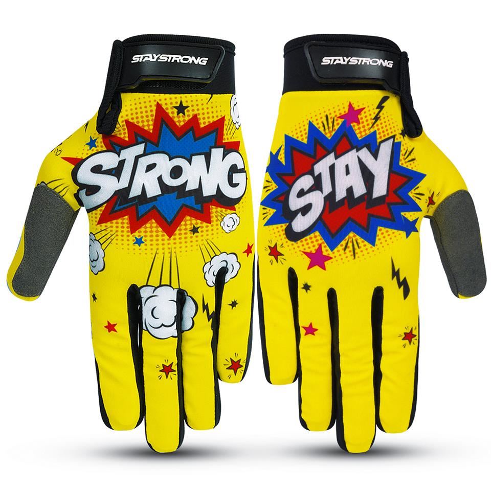  Stay Strong POW Gloves - Yellow、mySite、merchandisen