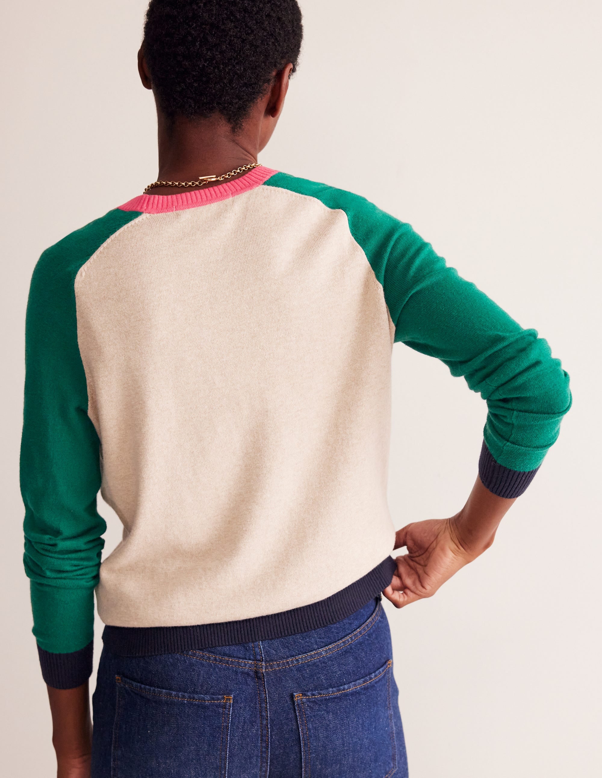  Meg Saddle Sleeve Jumper-Chinchilla, Colourblock、mySite、ashleygrahame