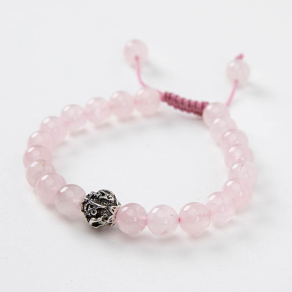 Mantra Rose Quartz Mala Bracelet、mySite、topwebapps