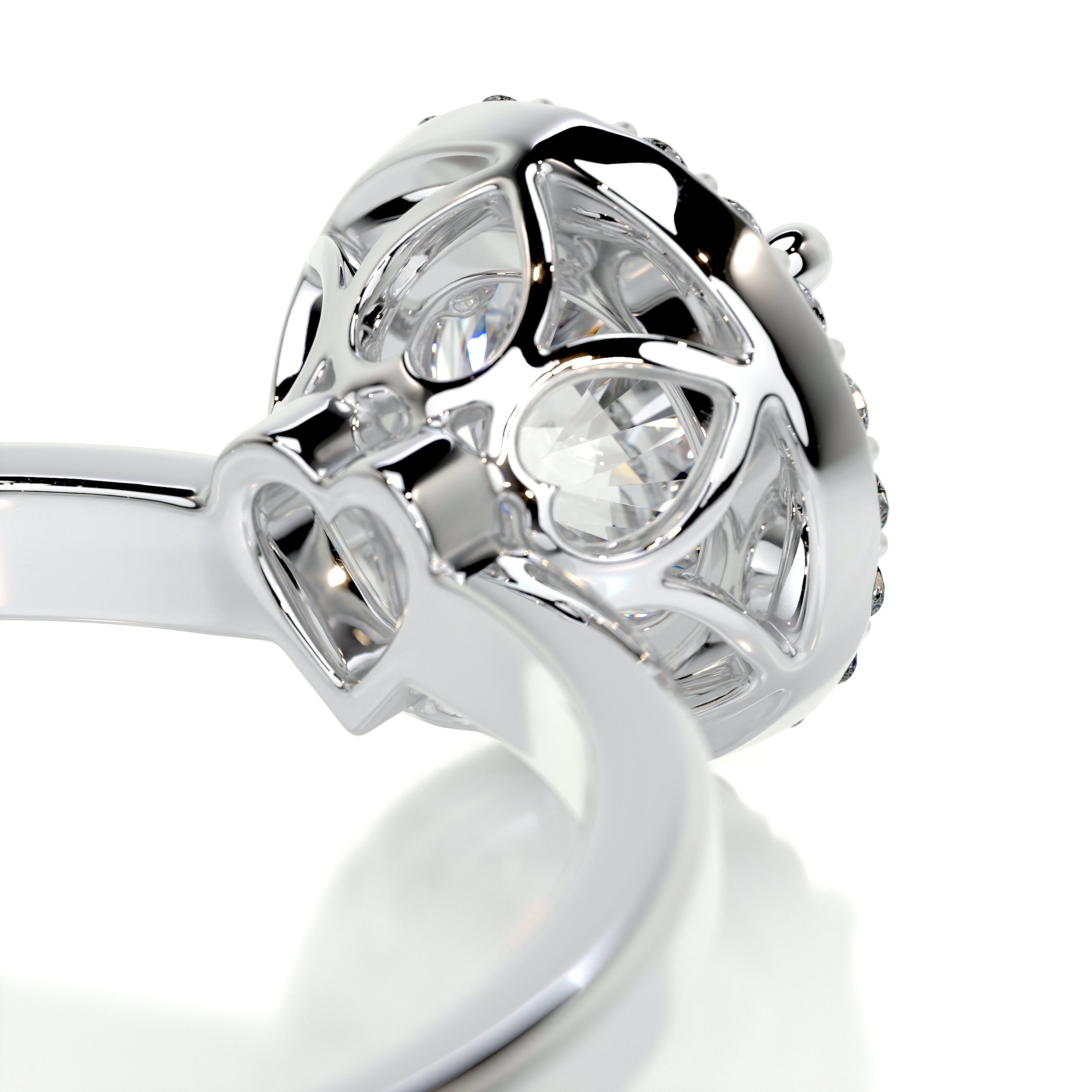 Anne Moissanite & Diamond Ring -18K White Gold、mySite、hinf8tx79