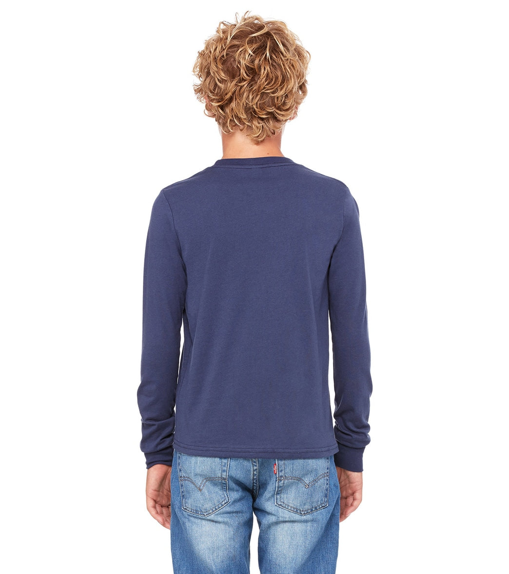 Bella + Canvas Youth Jersey Long Sleeve T-Shirt、mySite、noshort