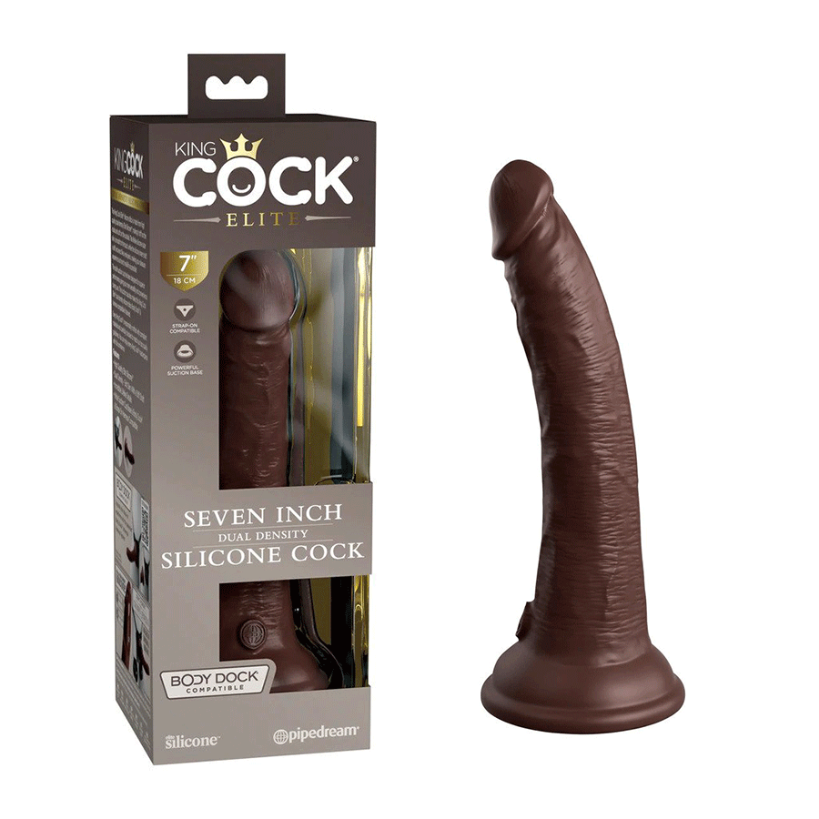 King Cock Elite 7 Inch Dual Density Silicone Dildo by Pipedream Products、mySite、bottomscart