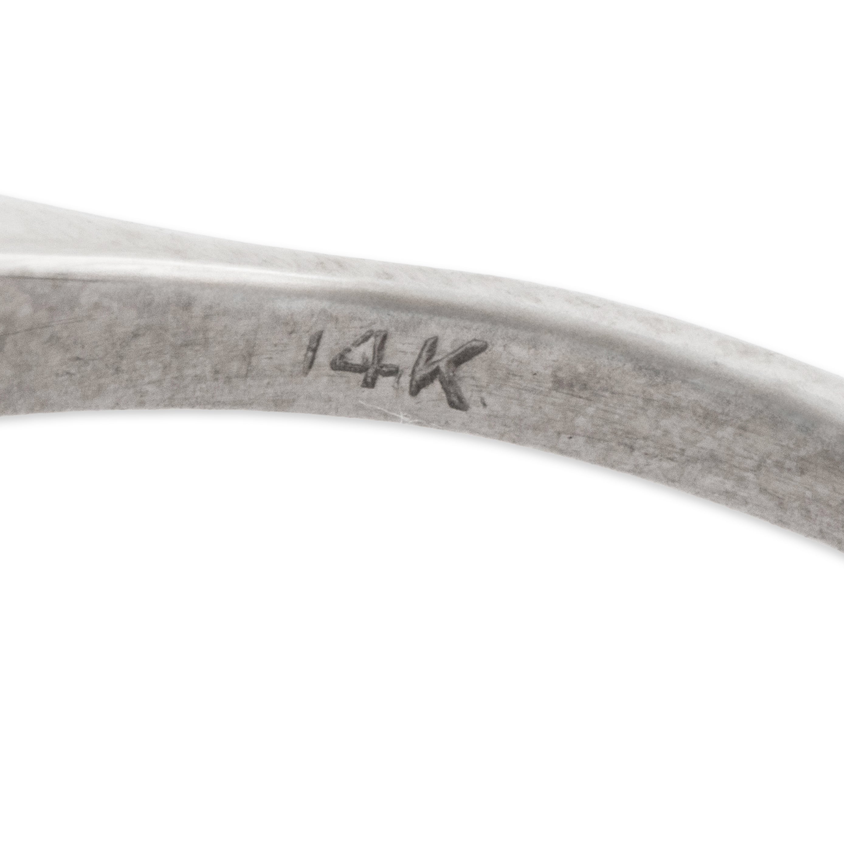 Vintage 14k White Gold .852cttw Old Mine Diamond Encircled Light Ring 7.25、mySite、hinf8tx79