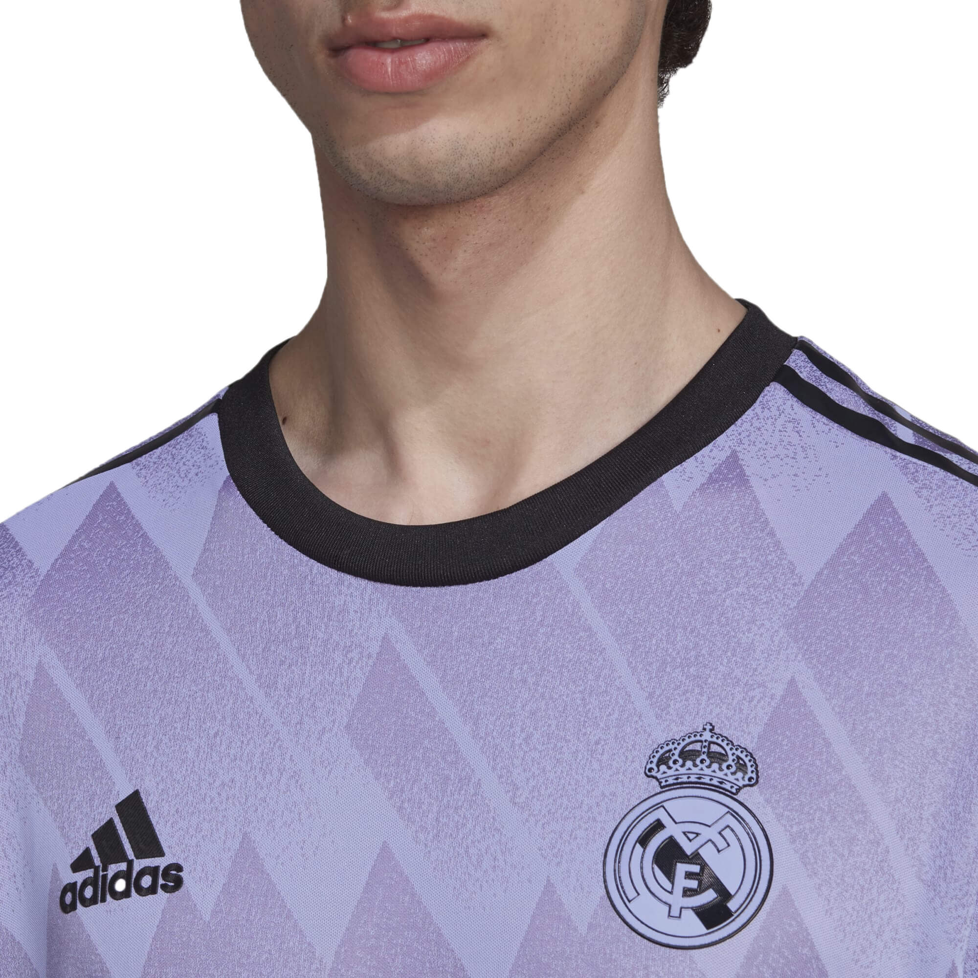adidas Men's Real Madrid 2022/23 Authentic Away Jersey Light Purple/Purple、mySite、noshort