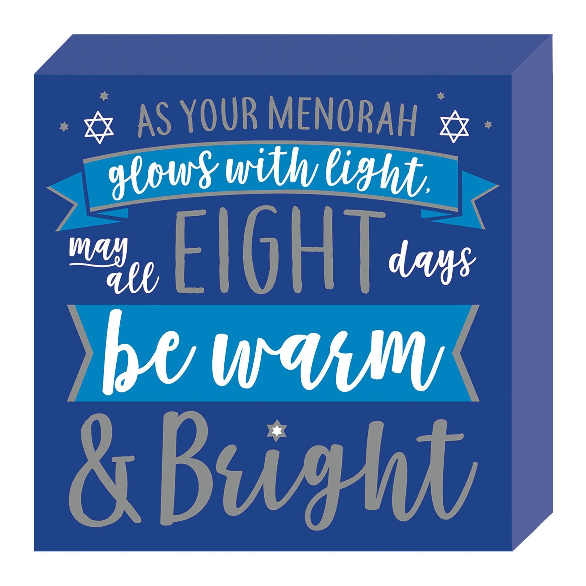 Warm and Bright Hanukkah Square Standing Plaque、mySite、topwebapps