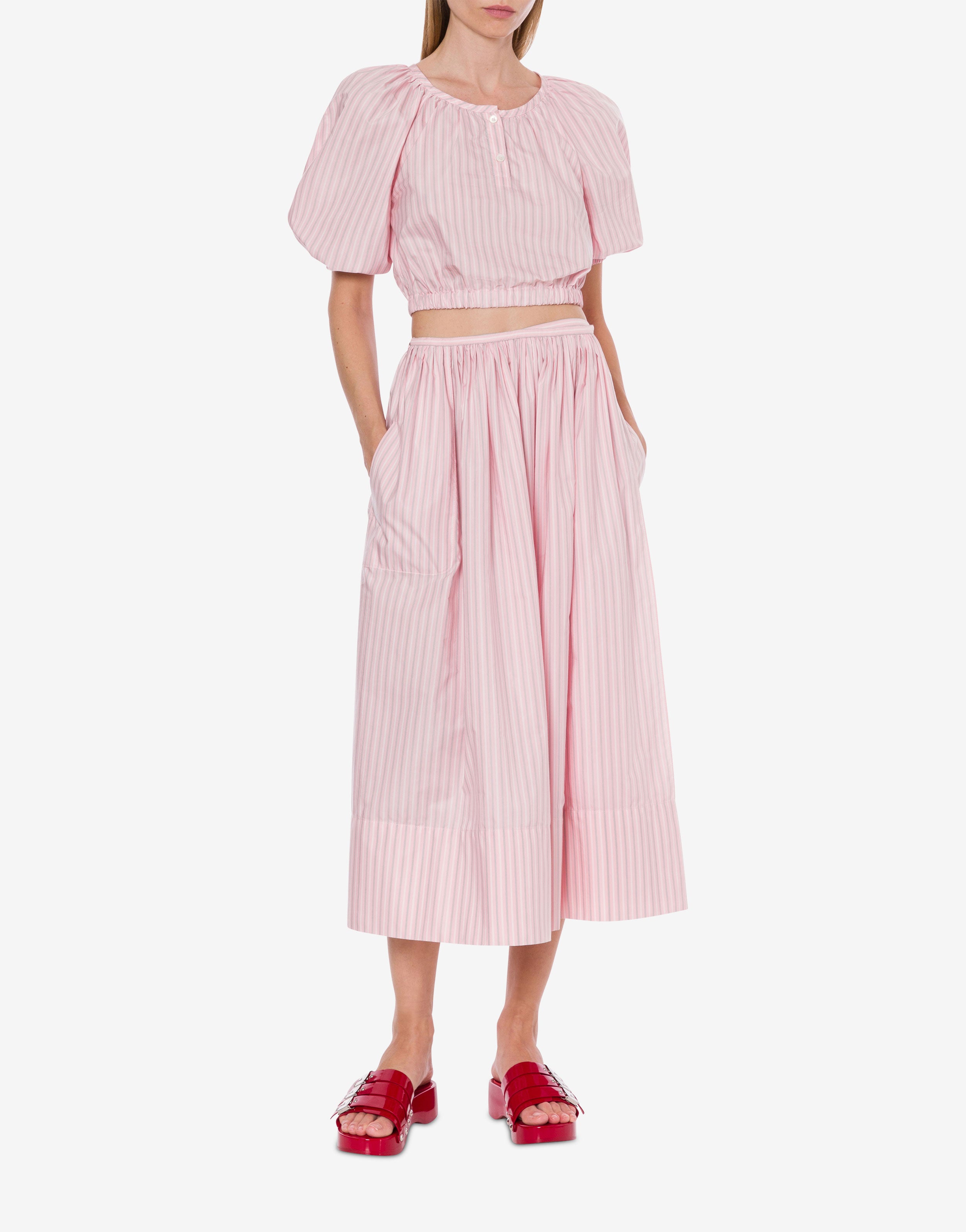 Gonna in cotone rigato、mySite、aoinhome