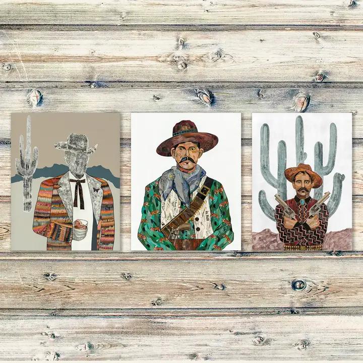 Art Print | Mexican Cowboy Wall Art | Vaquero (Tigers)、mySite、g9winljtr