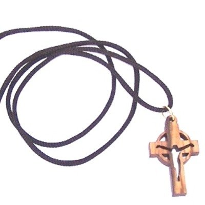 Modern Crucifix Celtic style - olive wood necklace, necklace is 60cm long - 23.5 inches )、mySite、topwebapps