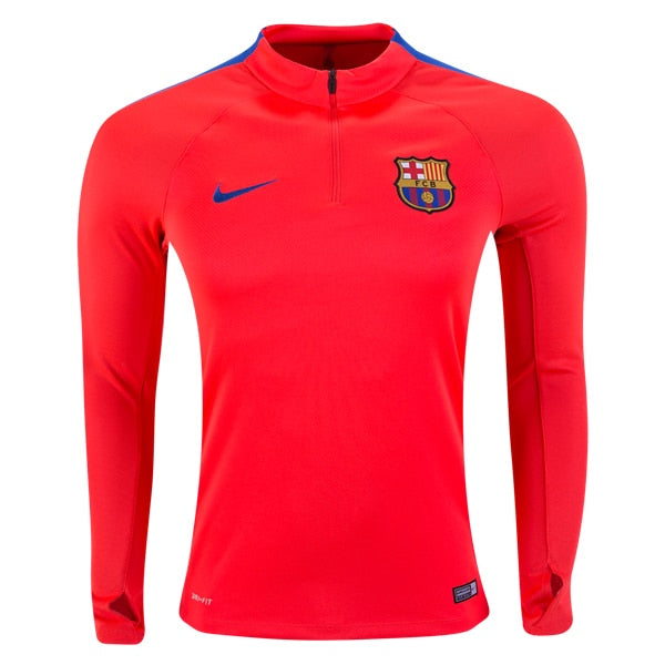 Nike Men's FC Barcelona Drill Top Bright Crimson/Game Royal、mySite、noshort