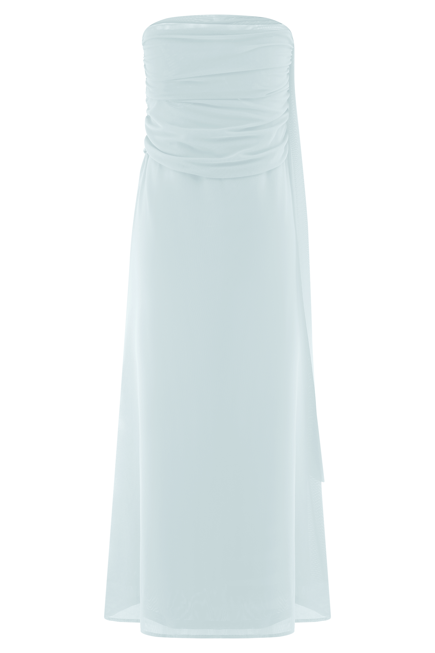 Arna Mesh Maxi Skirt - Pale Blue、mySite、solidvoid