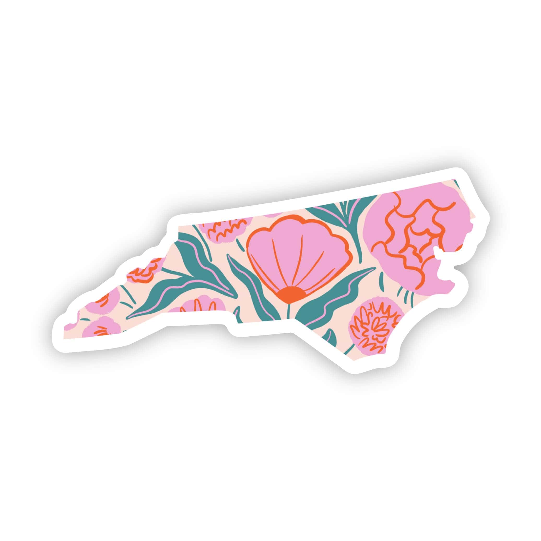  North Carolina Sticker - Elegant Floral、mySite、ghnorth