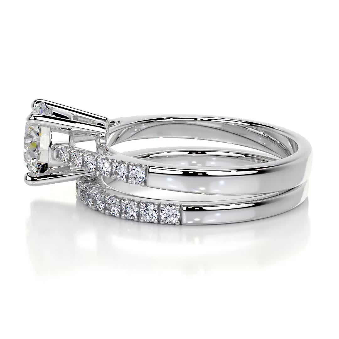 Anna Luxe Diamond Bridal Set -14K White Gold、mySite、hinf8tx79