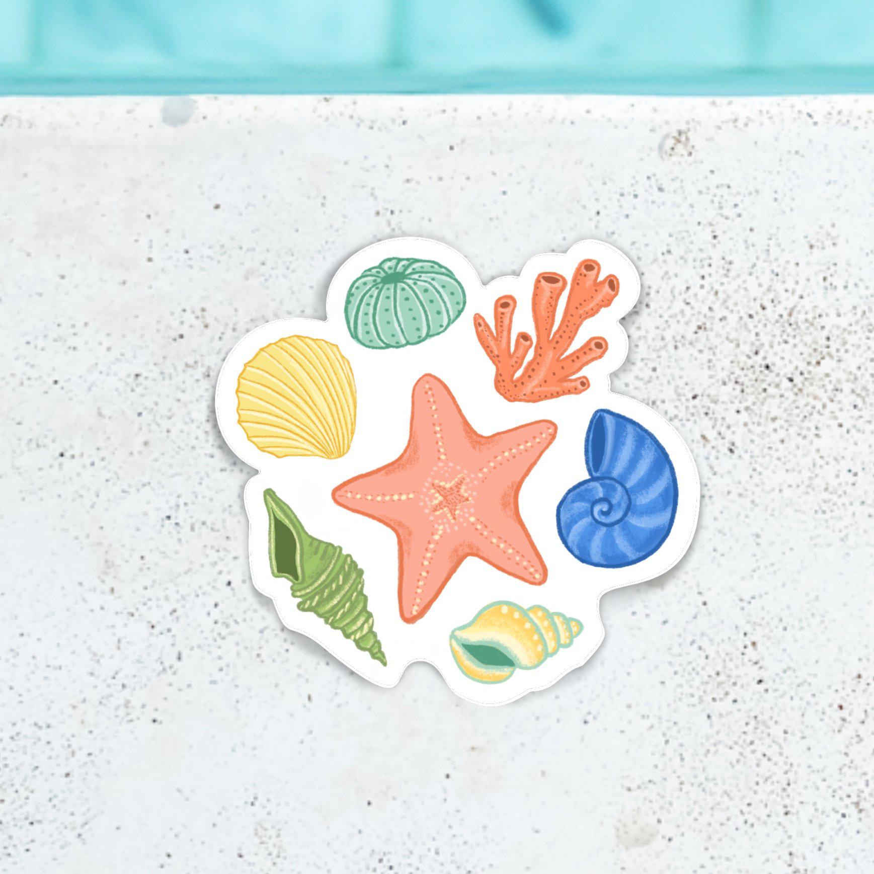  Starfish & Shells Sticker、mySite、elrpsem3k