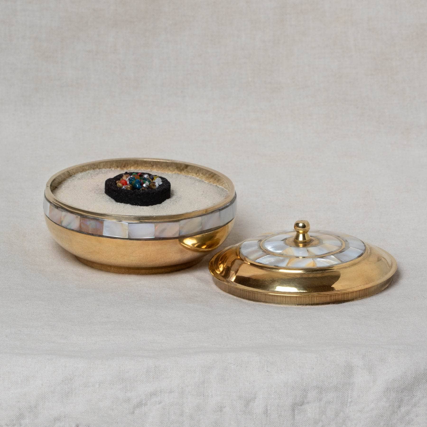 Brass Mother of Pearl Charcoal & Smudge Burner Kit、mySite、hinf8tx79