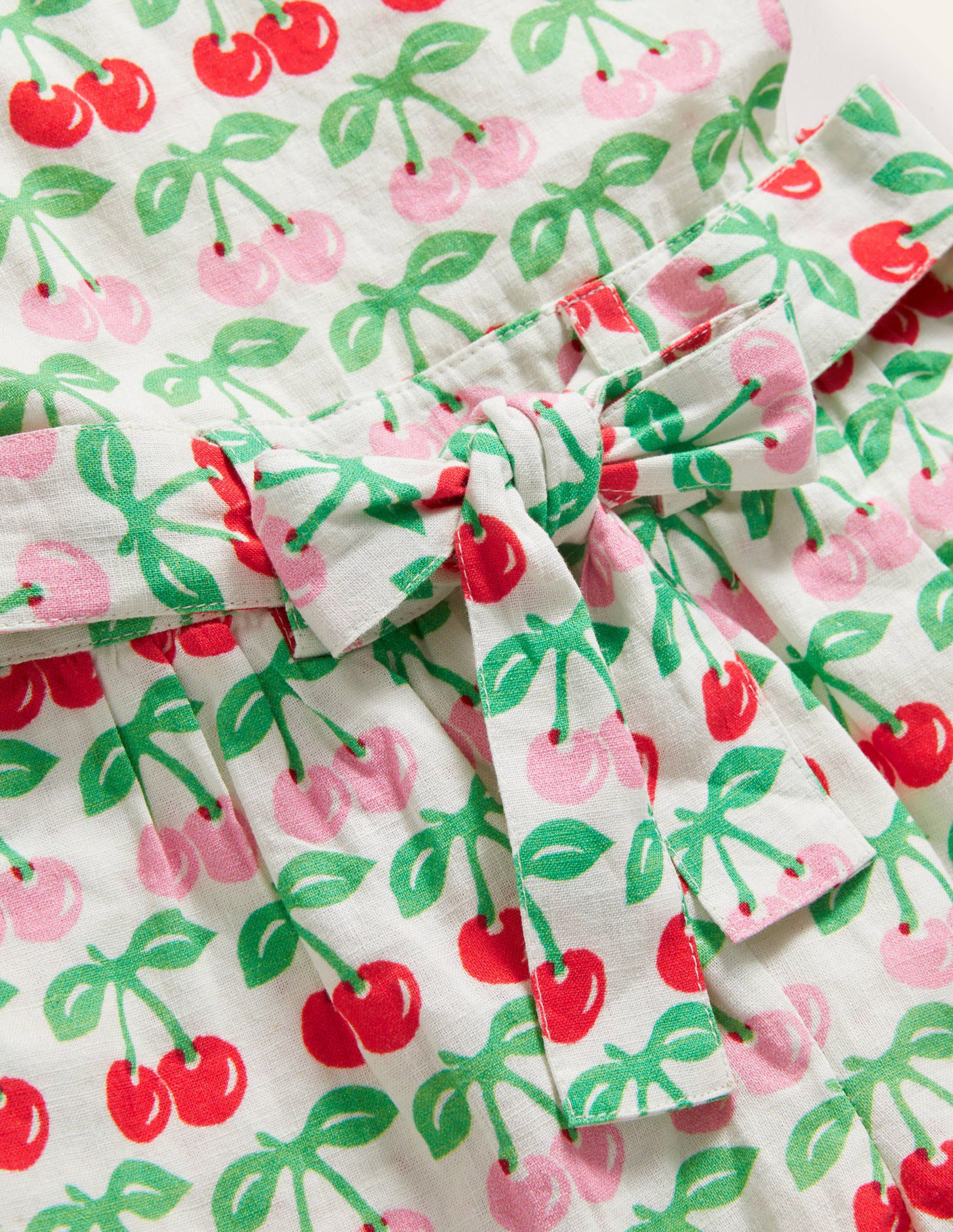  Tie-waist Scallop Playsuit-Molly Mahon Cherry、mySite、ashleygrahame