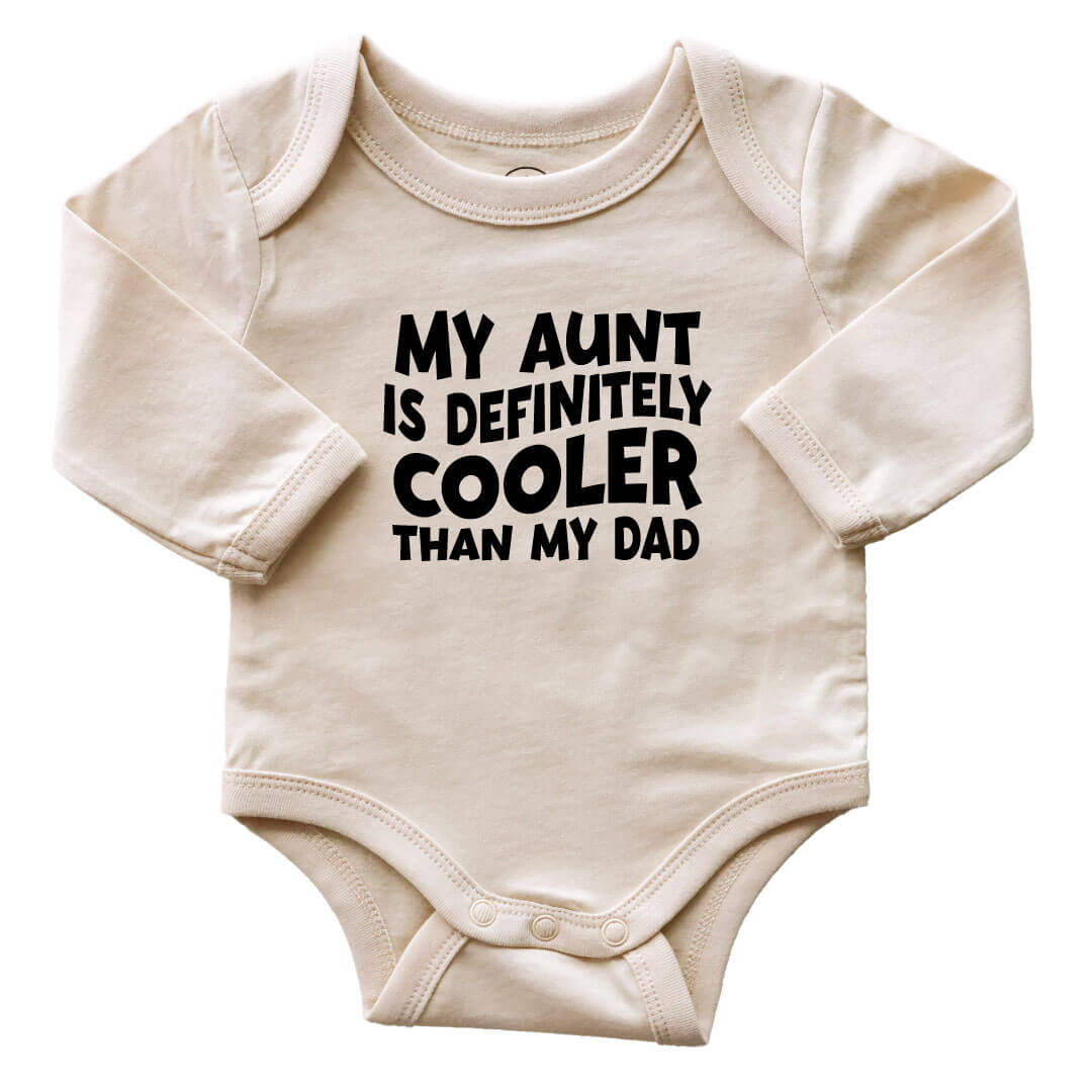  My Aunt's Cooler Long Sleeve Graphic Bodysuit | Natural、mySite、layawaytickets